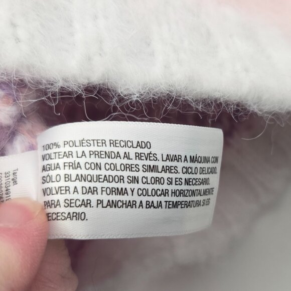 Trendy! Wild Fable Cropped Fuzzy Knit Sweater - Pastel Fair Isle - Size L - Picture 6 of 6